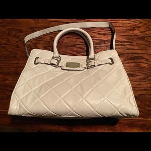 Michael Kors Ivory/Beige/White Quilted Leather Bag
